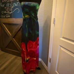Long strapless dress size medium
